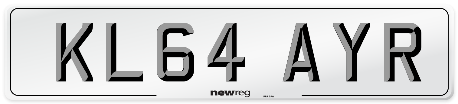 KL64 AYR Number Plate from New Reg